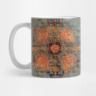 Mystical Tapestry: Vintage Indian Rug Reverie Mug